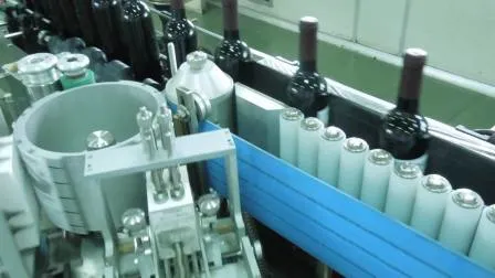 Máquina de etiquetado de etiquetas de papel con pegamento húmedo completamente automática para productos de alcohol